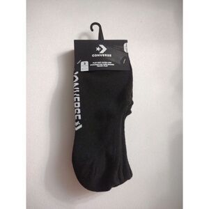 Converse Flat Knit Ultra Low 3- PK Socks- Black women new
